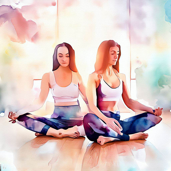 Practitioners engaged in dynamic sweat yoga session, basking in the warmth as they perform yoga postures in a heated studio environment